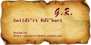 Gellért Róbert névjegykártya